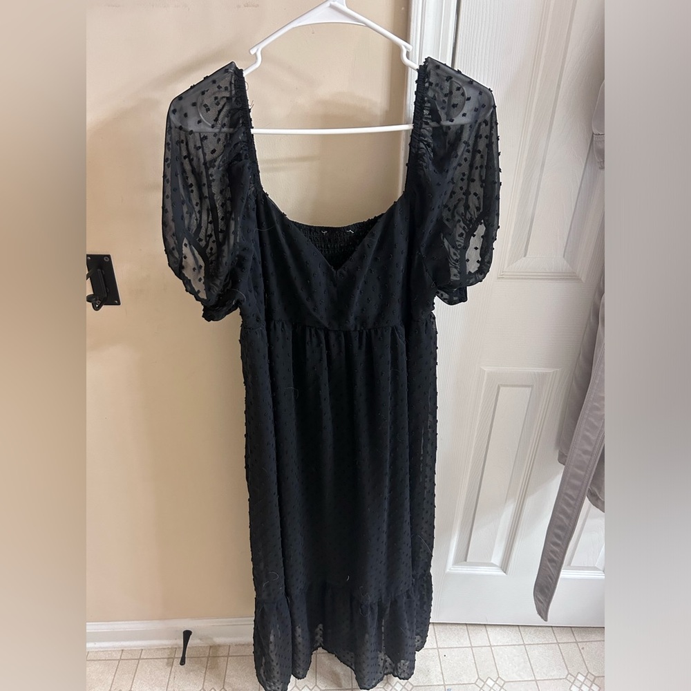 Sheer Sweetheart Dress- XL- Black